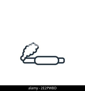 Car tailpipe outline vector icon. Thin line black car tailpipe icon, flat vector simple element illustration from editable car parts concept isolated Stock Vector