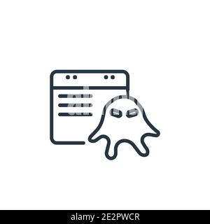 Rootkit outline vector icon. Thin line black rootkit icon, flat vector simple element illustration from editable cyber concept isolated stroke on whit Stock Vector