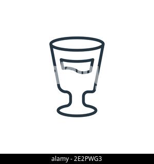 Mind eraser drink outline vector icon. Thin line black mind eraser drink icon, flat vector simple element illustration from editable drinks concept is Stock Vector