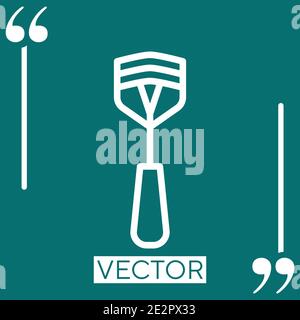 curler vector icon Linear icon. Editable stroke line Stock Vector