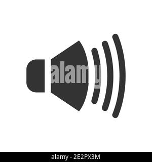 Icon of the sound sign at maximum. Turn up the sound. Volume. Stock Vector