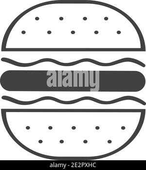 Hamburger vector icon illustration design Stock Vector