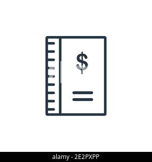 ledger account line icon, outline symbol, vector illustration, concept ...