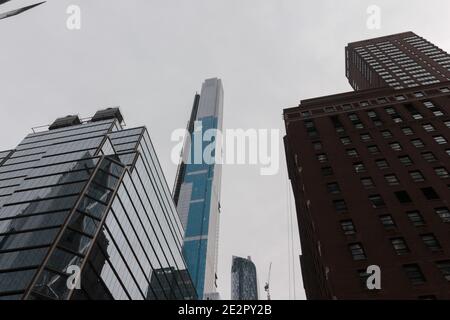 Central Park Tower at 225 west 57th street, on Billionaire’s row, still under construction, it will be the tallest residential building in the world Stock Photo