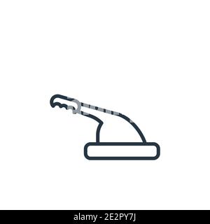 Car handbrake outline vector icon. Thin line black car handbrake icon, flat vector simple element illustration from editable car parts concept isolate Stock Vector