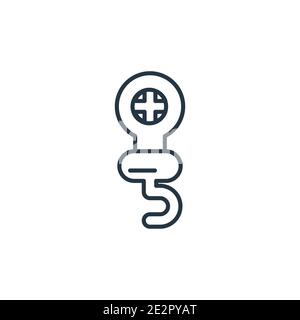 Pulley hook outline vector icon. Thin line black pulley hook icon, flat vector simple element illustration from editable construction concept isolated Stock Vector