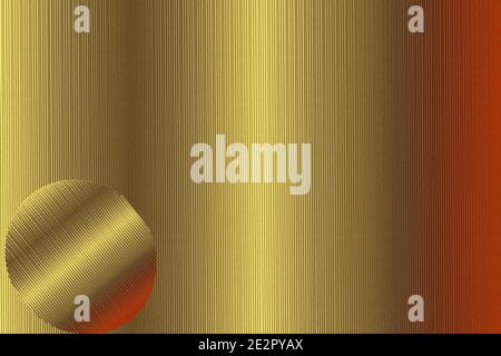 Gold yellow and black background pattern with a circular embedded pattern of three colors Stock Photo