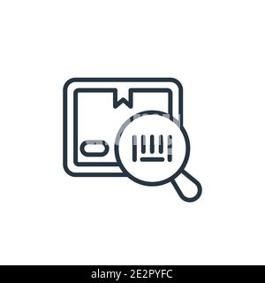Bar code outline vector icon. Thin line black bar code icon, flat vector simple element illustration from editable delivery and logistics concept isol Stock Vector