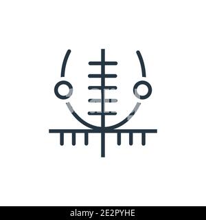 Tangent outline vector icon. Thin line black tangent icon, flat vector simple element illustration from editable analytics concept isolated on white b Stock Vector