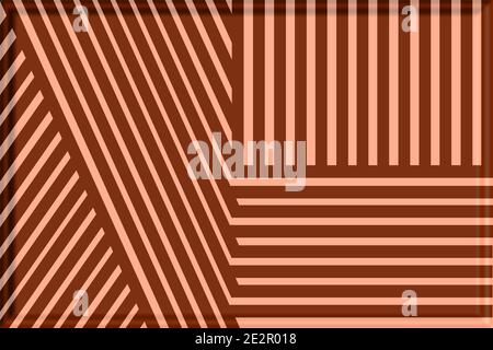 Orange and cream zebra pattern inside an embossed box Stock Photo