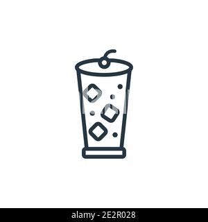 Tom collins outline vector icon. Thin line black tom collins icon, flat vector simple element illustration from editable drinks concept isolated strok Stock Vector