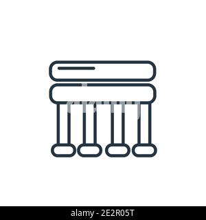 Greece outline vector icon. Thin line black greece icon, flat vector simple element illustration from editable buildings concept isolated stroke on wh Stock Vector
