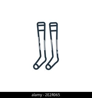 Stockings outline vector icon. Thin line black stockings icon, flat vector simple element illustration from editable clothes concept isolated stroke o Stock Vector