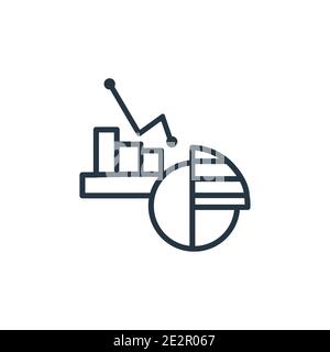 Diagram outline vector icon. Thin line black diagram icon, flat vector simple element illustration from editable analytics concept isolated on white b Stock Vector