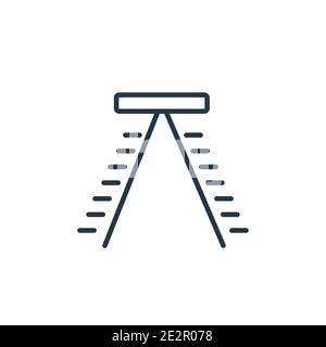 Open scale outline vector icon. Thin line black open scale icon, flat vector simple element illustration from editable tools concept isolated stroke o Stock Vector