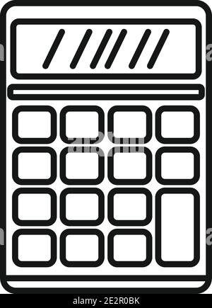 Calculator estimator icon, outline style Stock Vector