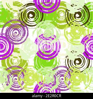 Grunge Red Spiral Seamless Stock Vector