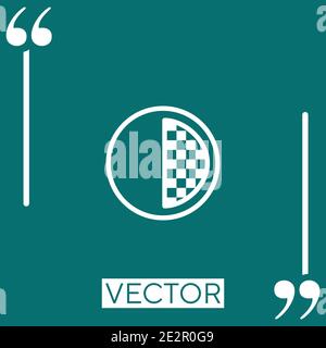 contrast vector icon Linear icon. Editable stroke line Stock Vector