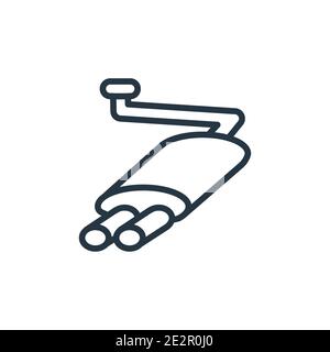 Car exhaust outline vector icon. Thin line black car exhaust icon, flat vector simple element illustration from editable car parts concept isolated on Stock Vector