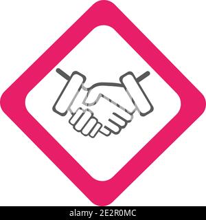 Hand Shake logo template Stock Vector