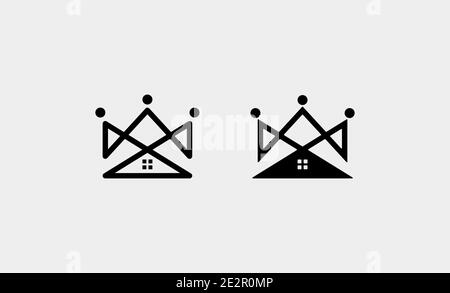 Home King Royal logo Design Vector illustration Stock Vector