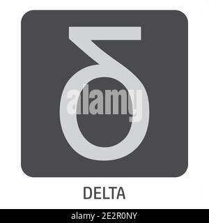 Delta greek letter icon Stock Vector