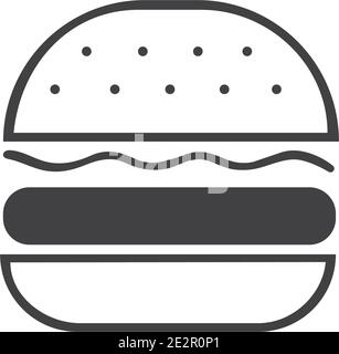 Hamburger vector icon illustration design Stock Vector