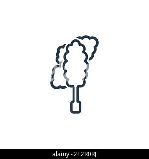 Feather duster outline vector icon. Thin line black feather duster icon, flat vector simple element illustration from editable cleaning concept isolat Stock Vector