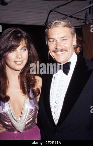 Lisa Sohm And Jerry Buss 1980 Credit: Ralph Dominguez/MediaPunch Stock Photo