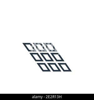 Roof outline vector icon. Thin line black roof icon, flat vector simple element illustration from editable construction tools concept isolated stroke Stock Vector