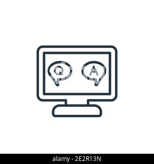 Q&A icon. Internet button on white background Stock Photo - Alamy