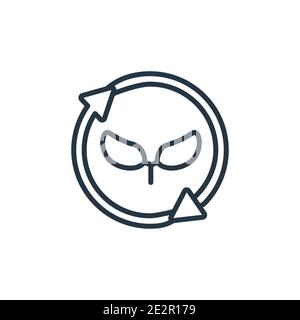 Renewable energy outline vector icon. Thin line black renewable energy icon, flat vector simple element illustration from editable ecology concept iso Stock Vector