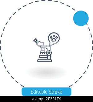 microscopes vector icon editable stroke outline icons for web and mobile Stock Vector