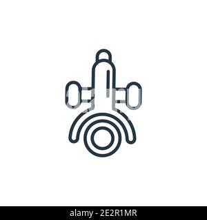 Angle grinder outline vector icon. Thin line black angle grinder icon, flat vector simple element illustration from editable construction concept isol Stock Vector