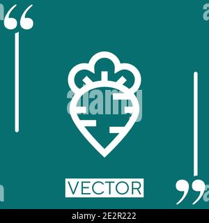 turnip vector icon Linear icon. Editable stroked line Stock Vector