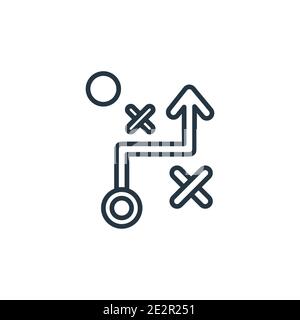Tactic outline vector icon. Thin line black tactic icon, flat vector simple element illustration from editable business concept isolated stroke on whi Stock Vector