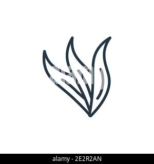 Aloe vera outline vector icon. Thin line black aloe vera icon, flat vector simple element illustration from editable beauty concept isolated on white Stock Vector