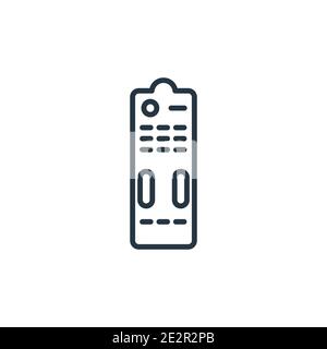 Tv controller outline vector icon. Thin line black tv controller icon, flat vector simple element illustration from editable computer concept isolated Stock Vector