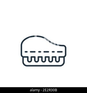 Piano outline vector icon. Thin line black piano icon, flat vector simple element illustration from editable wild west concept isolated stroke on whit Stock Vector