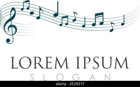 Music note symbols logo and icons template Stock Vector
