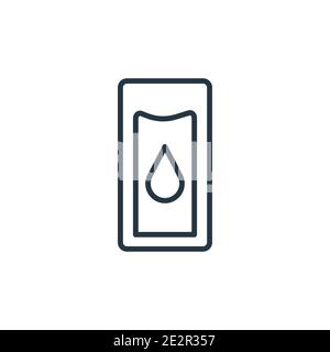 Water outline vector icon. Thin line black water icon, flat vector simple element illustration from editable drinks concept isolated on white backgrou Stock Vector