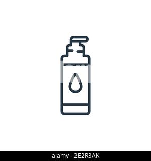 Face cleanser outline vector icon. Thin line black face cleanser icon, flat vector simple element illustration from editable beauty concept isolated o Stock Vector