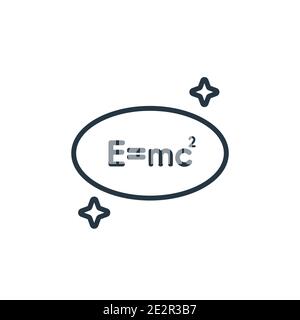 Relativity outline vector icon. Thin line black relativity icon, flat vector simple element illustration from editable astronomy concept isolated on w Stock Vector