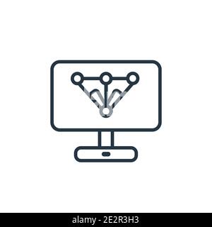 Sociology outline vector icon. Thin line black sociology icon, flat vector simple element illustration from editable online learning concept isolated Stock Vector