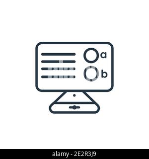 Online Test icon from e-learning collection. Simple line element Online ...