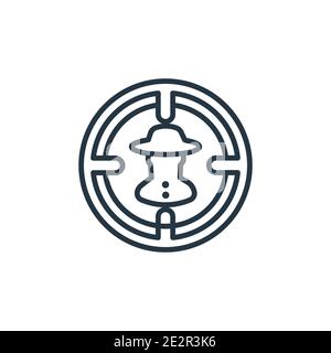 Spyware outline vector icon. Thin line black spyware icon, flat vector simple element illustration from editable cyber concept isolated stroke on whit Stock Vector