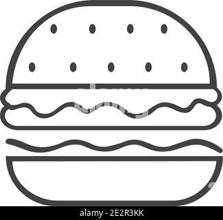 Hamburger vector icon illustration design Stock Vector