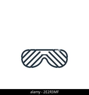 Shutter sunglasses outline vector icon. Thin line black shutter sunglasses icon, flat vector simple element illustration from editable clothes concept Stock Vector