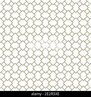 Seamless geometric pattern .Lines in brown color.Graphic modern pattern. Based on islamic pattern. Stock Vector