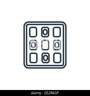 Thumbnails outline vector icon. Thin line black thumbnails icon, flat vector simple element illustration from editable content concept isolated stroke Stock Vector